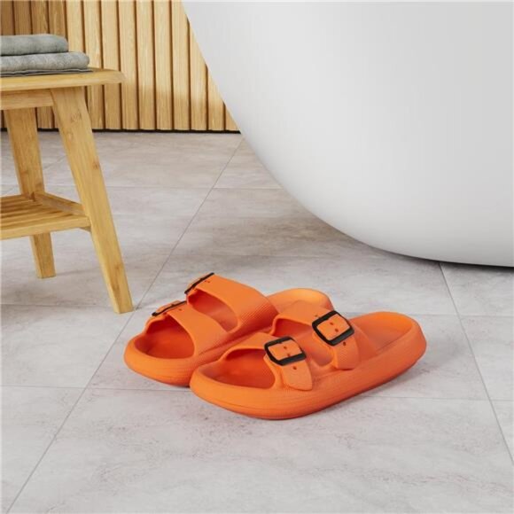 Weweya Sandals for Women and Men - Pillow Slippers - Double Buckle Adjustable - Picture 2 of 7